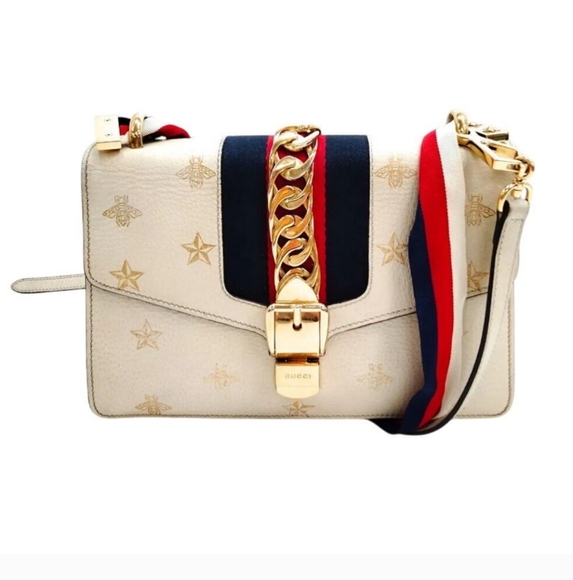 Gucci Cream and Gold Sylvie/ Pristine - Picture 1 of 10
